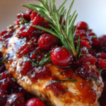 Baked Cranberry Chicken with Rosemary Bliss