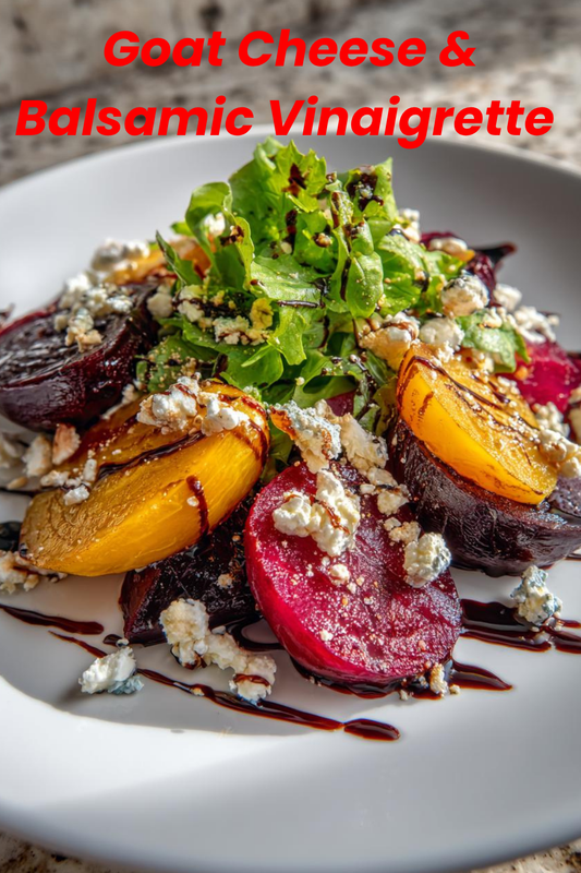 Beet Salad with Goat Cheese & Balsamic Vinaigrette