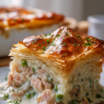 British Fish Pie with Flaky Phyllo Dough