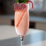 Candy Cane Mimosas cocktail
