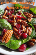 Christmas Cranberry Spinach Salad