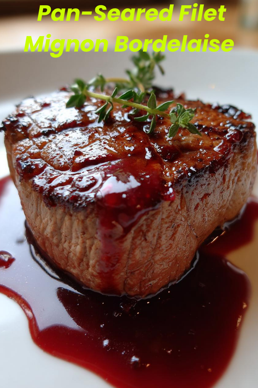 Pan-Seared Filet Mignon Bordelaise