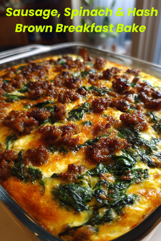 Sausage, Spinach & Hash Brown Breakfast Bake