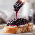 Seared Duck Breast Crostini with Blackcurrant Jelly