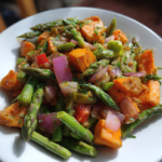 Sweet Potato Salad with Green Asparagus