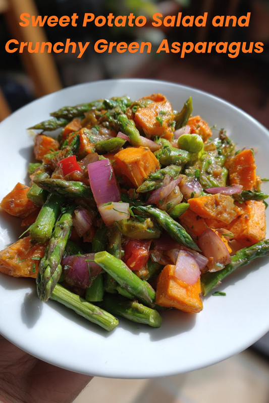 Sweet Potato Salad with Green Asparagus