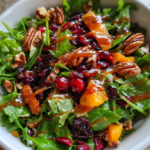 Winter Christmas Salad With Honey Mustard Dressing