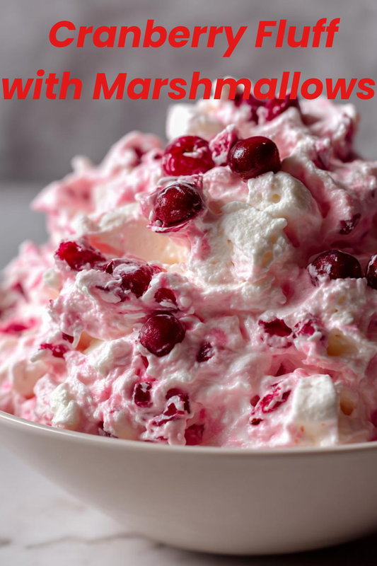 cranberry fluff with marshmallows