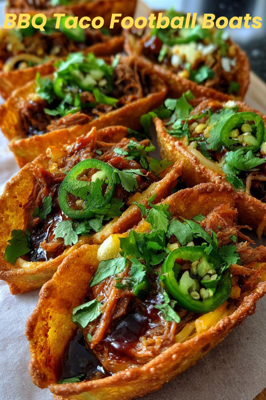 BBQ Taco Football Boats