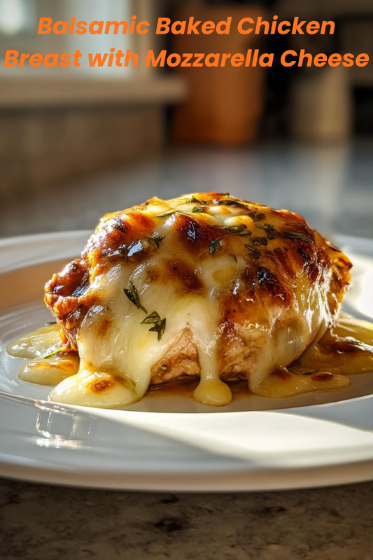 Balsamic Baked Chicken Breast with Mozzarella Cheese