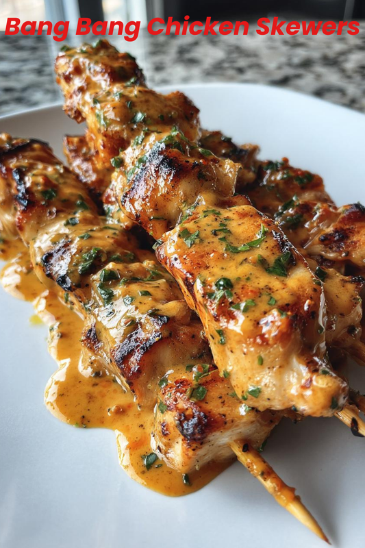 Bang Bang Chicken Skewers