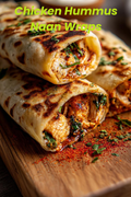 Chicken Hummus Naan Wraps