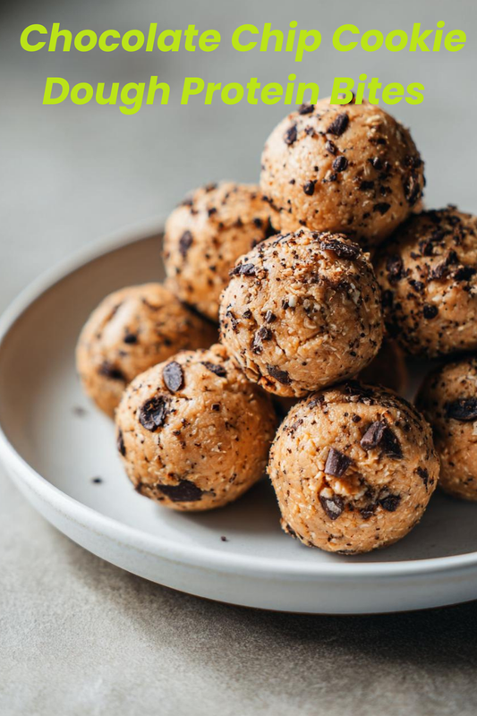 Chocolate Chip Cookie Dough Protein Bites