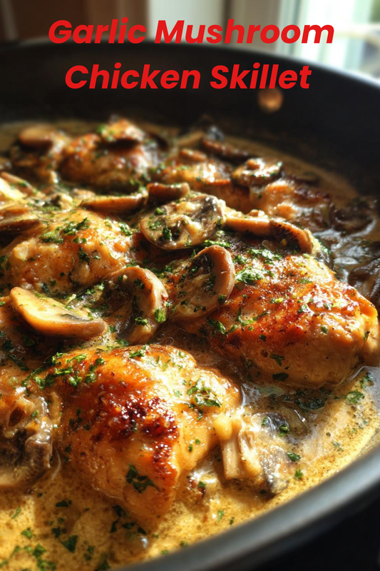 Creamy Garlic Mushroom Chicken Skillet