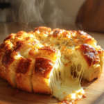 Football Cheesy Garlic Pull-Apart Bread