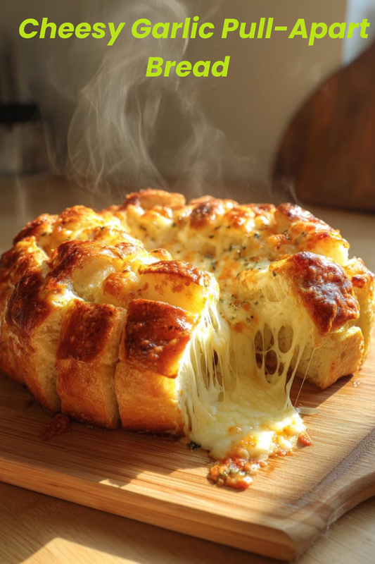Football Cheesy Garlic Pull-Apart Bread
