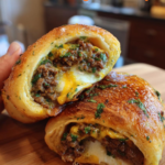 Garlic Butter Cheeseburger Rollups Packed with Flavor and Melted Cheese Bliss