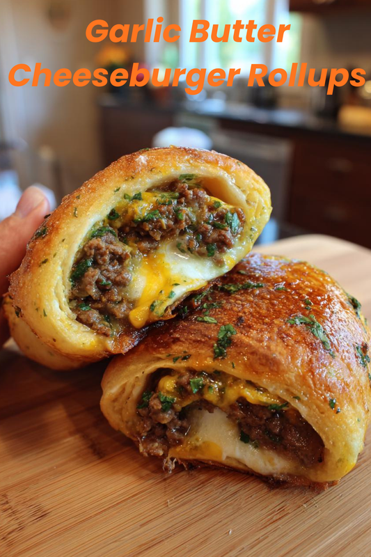 Garlic Butter Cheeseburger Rollups Packed with Flavor and Melted Cheese Bliss