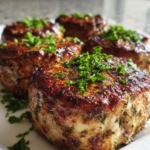 Garlic Parmesan Chicken Meatloaves