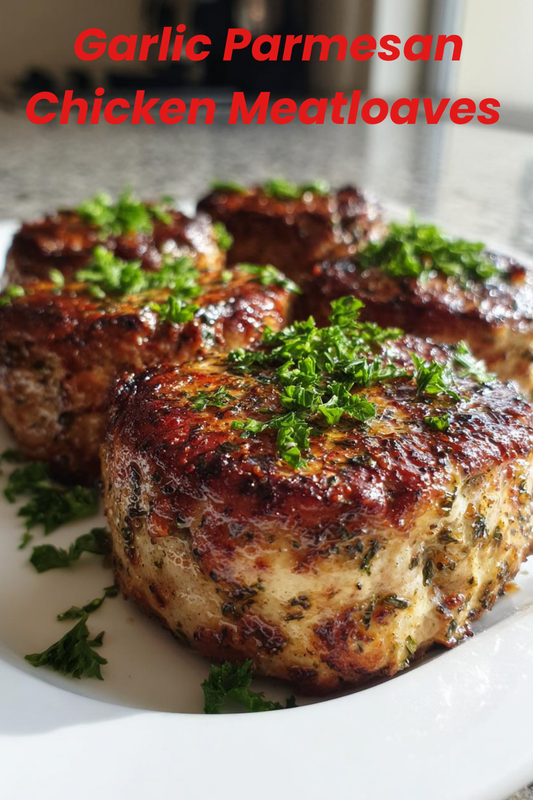 Garlic Parmesan Chicken Meatloaves
