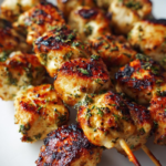 Garlic Parmesan Chicken Skewers