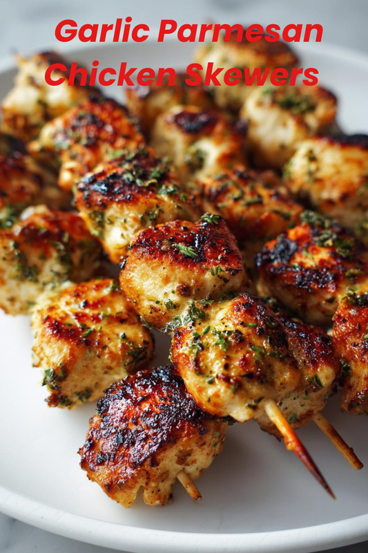 Garlic Parmesan Chicken Skewers