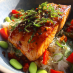 Honey Sriracha Salmon Bowls