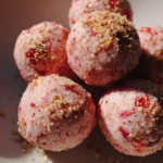 No-Bake Strawberry Cheesecake Protein Balls