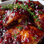 Slow Cooker Cranberry Apple Chicken Thighs