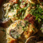 Slow Cooker Creamy Chicken & Mushroom Soup