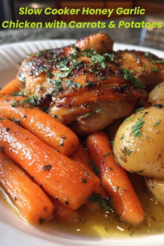 Slow Cooker Honey Garlic Chicken with Carrots & Potatoes