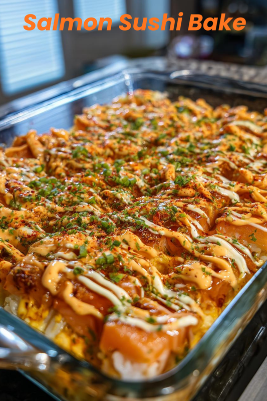 Spicy Salmon Sushi Bake