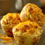 Close-up of golden brown pancake poppers on a white plate, perfect for an easy breakfast.
