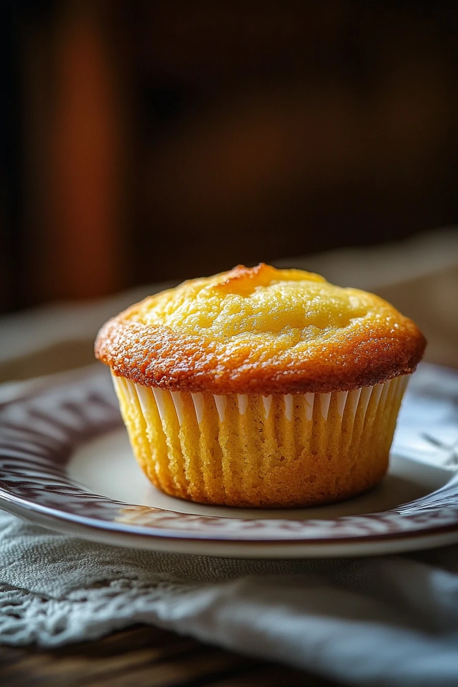 Close-up of lemon cake muffins with a bright and appetizing presentation.