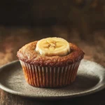 Close-up of banana muffins without flour on a clean white background