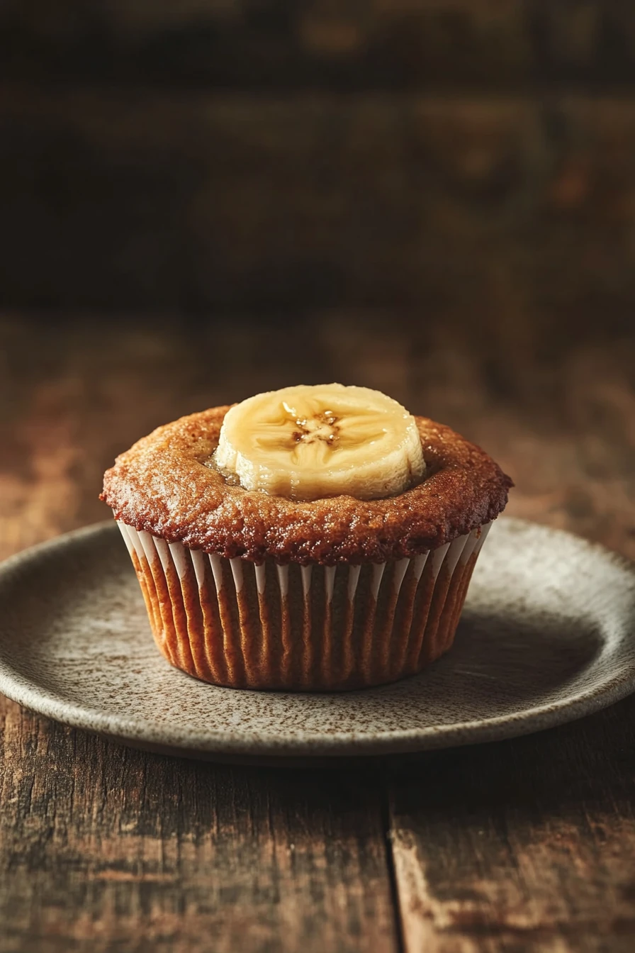 Close-up of banana muffins without flour on a clean white background
