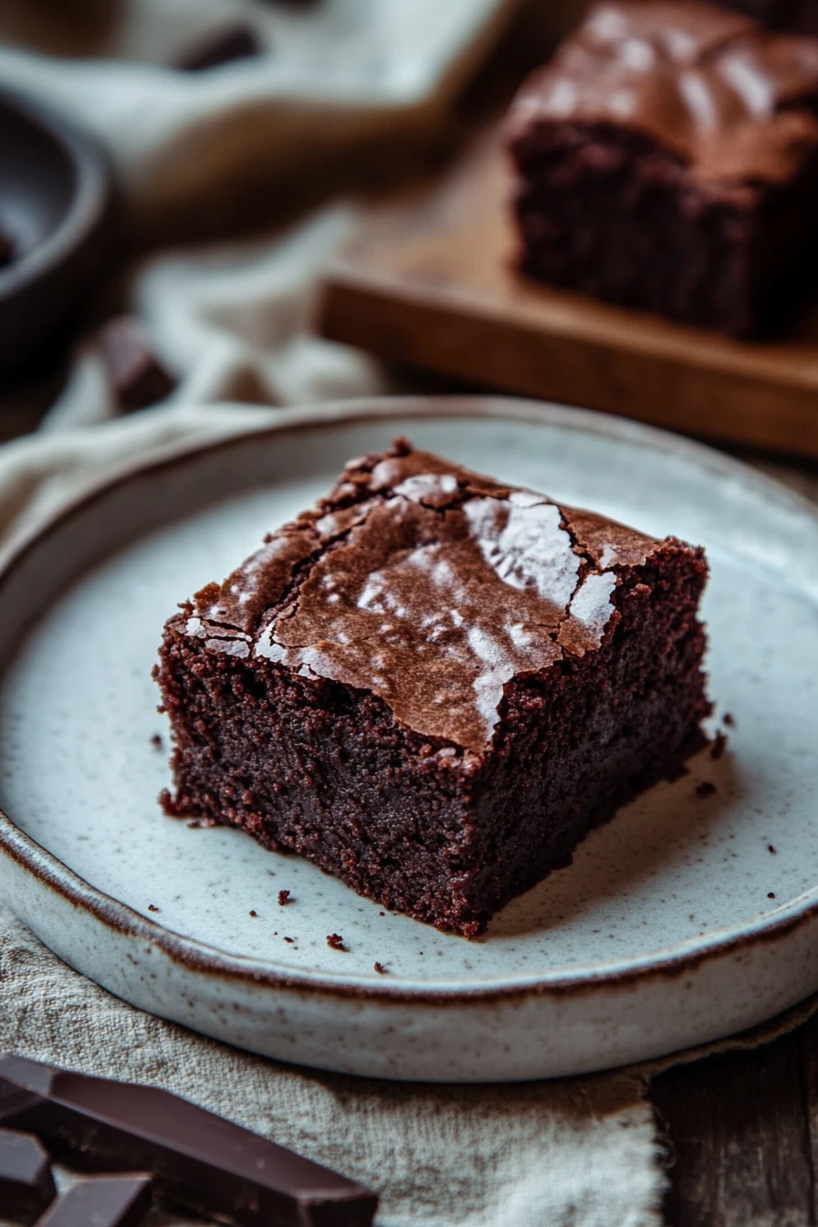 Close-up of rich chocolate cake brownies with a clean background, perfect for dessert lovers.