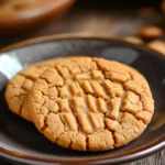 Close-up of natural peanut butter cookies on a clean, minimal background