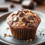 Close-up of protein muffin powder with a clean, bright background.