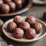 Close-up of shortbread cookie truffles on a clean white background