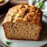 Close-up of freshly baked zucchini bread with pineapple, showcasing a golden crust and moist texture.